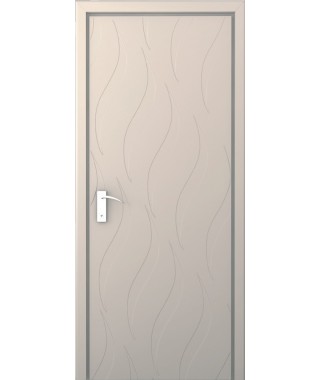 Дверь с ПВХ покрытием Волна (Софт Светлый) Дверь с ПВХ покрытием Волна (Софт Светлый)