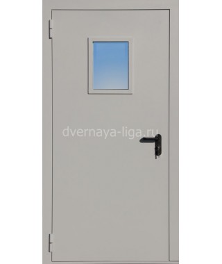 Дверь стальная противопожарная однопольная ДПМО-01 (EI-30 EI-60) RAL 7035